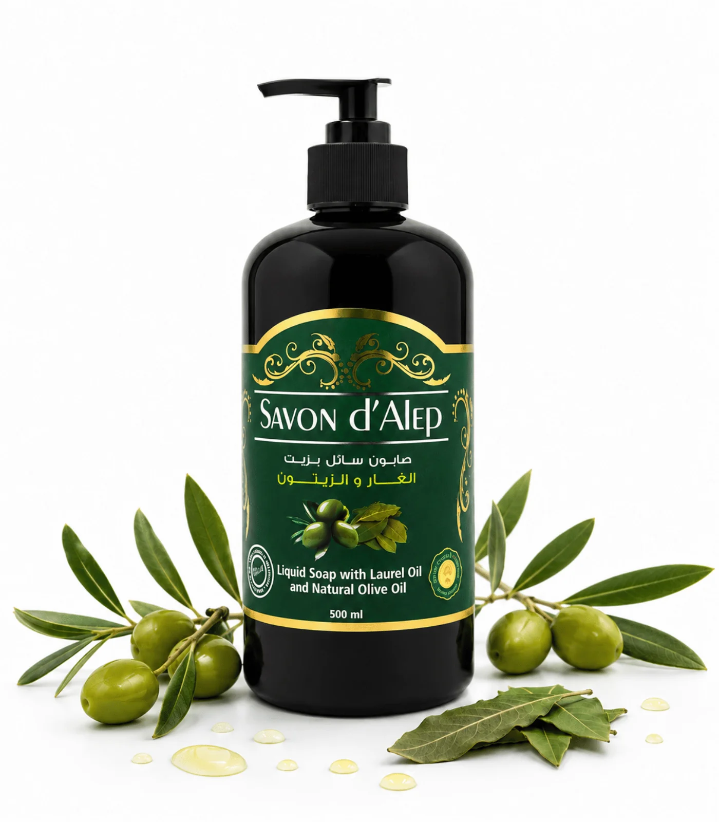 23 (1) Liquid Olive & Laurel Oil Soap – 500ML - Image 1